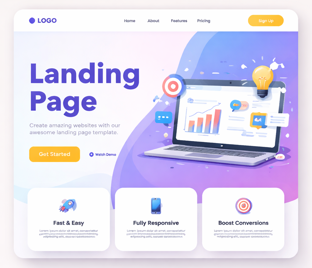 landing page